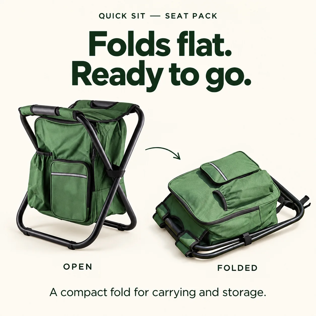 How the Seat Pack folds open